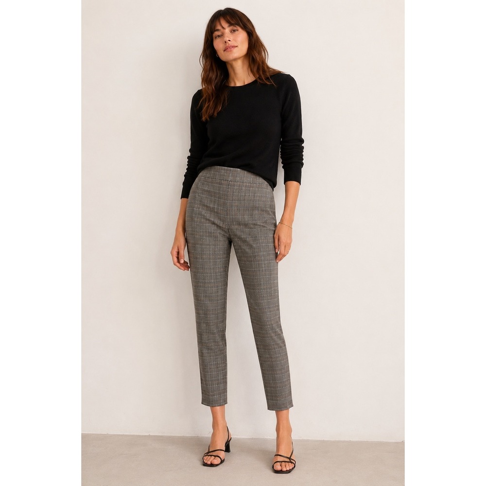 Rag & Bone Simone Plaid Pants Womens 4 Grey Slim Fit High Waist Dark Academia